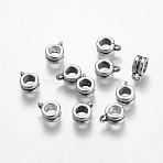 Tibetan Style Alloy Tube Bails, Loop Bails, Column Bail Beads, Cadmium Free & Lead Free, Antique Silver, 9.5x7x4mm, Hole: 2mm(X-TIBE-1181-AS-LF)