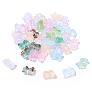 Handmade Lampwork Beads, Bear, Mixed Color, 14x12mm, Hole: 1.1mm, about 20pcs/bag(ANIM-PW0001-089)