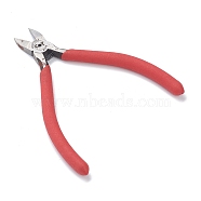 Defective Closeout Sale, Carbon Steel Jewelry Pliers, Side Cutting Pliers, Side Cutter, with Rubber Handle, Red, 12.7x4.7~9.9x0.7cm(TOOL-XCP0001-27)