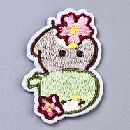 Sakura Appliques, Computerized Embroidery Cloth Iron on/Sew on Patches, Costume Accessories, Colorful, 50x32x1.5mm(DIY-S041-058)