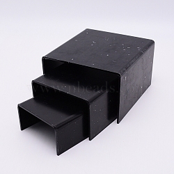 Acrylic Display Stand, for Shoes Display, Black, 7.5~12.5x7.05~12.7x4.3~7.8cm, 3pcs/set(X-ODIS-WH0006-07B)