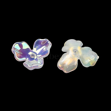 capuchon de perle acrylique opaque plaqué(OACR-E039-66A)-2