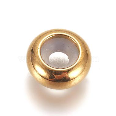 Golden Rondelle Stainless Steel Stopper Beads