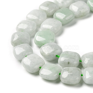 Hebras naturales de perlas de jade de myanmar(G-C238-16B)-4