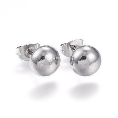 304 Stainless Steel Ear Studs(EJEW-G210-01)-2