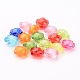 Mixed Color Transparent Faceted Flower Acrylic Beads(X-TACR-S104-M)-2