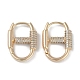 Carabiner Brass Micro Pave Clear Cubic Zirconia Hoop Earrings(EJEW-L292-012G)-1