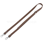 CutHollow 1 Bag Imitation Leather Bag Handles, Length Adjustable Bag Strap Single Shoulder Belts, with Alloy and Iron Findings, Platinum, Peru, 890~1090x14x3mm(FIND-CL0001-04C)