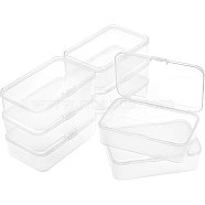 Plastic Bead Containers, Rectangle, Clear, 11.8x7.2x3.5cm, 8pcs/set(CON-BC0006-25)