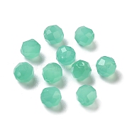 Glass Imitation Austrian Crystal Beads, Faceted, Round, Medium Aquamarine, 8mm, Hole: 1mm(GLAA-H024-17B-02)