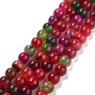 Dyed Natural Agate Beads Strands, Round, 10mm, Hole: 1mm, about 38pcs/strand, 14.9 inch(G-R262-10mm-1)