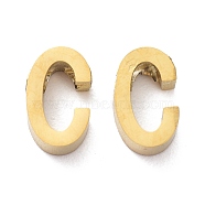 Ion Plating(IP) 304 Stainless Steel Charms, Alphabet, Golden, Letter.C, 8x5x3mm, Hole: 1.8mm(STAS-K216-41C-G)