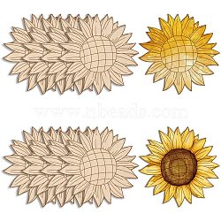 Unfinished Blank Wooden Pendants for Painting Arts, Pyrography, Home Decor,
with Hemp Rope, Flower, 179.4x180x2.5mm, Hole: 3mm(HJEW-WH20028-011)