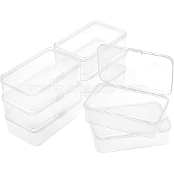 Plastic Bead Containers, Rectangle, Clear, 11.8x7.2x3.5cm, 8pcs/set(CON-BC0006-25)