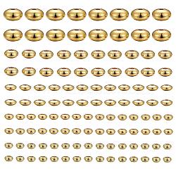 75Pcs 5 Size Brass Spacer Beads Set, Long-Lasting Plated, Disc, Golden, 15pcs/Size(KK-LS0001-04G)