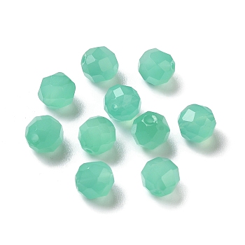 K9 Glass Imitation Austrian Crystal Beads, Faceted, Round, Medium Aquamarine, 8mm, Hole: 1mm