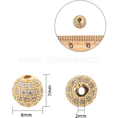 Rack Plating Brass Cubic Zirconia Beads(ZIRC-NB0001-09)-2