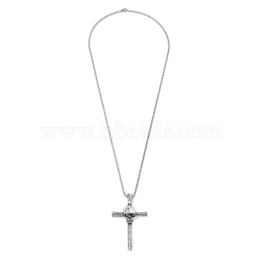 collares con colgante de cruz de aleación de zinc(NJEW-M211-06A-ASP)-5