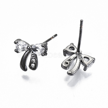 Brass Stud Earrings(KK-T062-43B-NF)-2