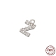 Real Platinum Plated Rhodium Plated 925 Sterling Silver Micro Pave Clear Cubic Zirconia Charms(STER-P054-10P-Z)-1