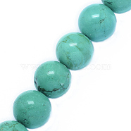 Natural Magnesite Beads Strands, Round, Dyed & Heated, Light Sea Green, 8mm, Hole: 0.8mm, about 49pcs/strand, 15.5 inch(39.5cm)(G-P324-07-8mm)