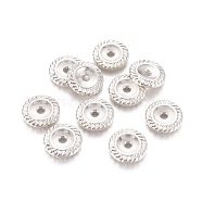 CCB Plastic Beads, Antique Silver Color, Flat Round, 18mm in diameter, 3mm thick, hole: 3mm(PCCBH-8590Y)
