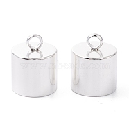 201 Stainless Steel Cord Ends, End Caps, Column, Silver, 14.5x11mm, Hole: 3mm, Inner Diameter: 10mm(STAS-H410-20S-A)