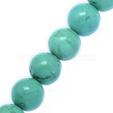 8mm LightSeaGreen Round Natural Turquoise Beads