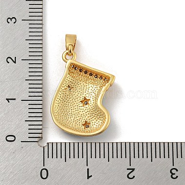 Pendentif de noël en laiton avec micro pavé de zircone cubique(KK-H468-02B-03G)-3