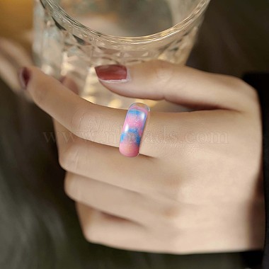 Полимерное простое кольцо на палец с простой полосой и узором в виде облаков для женщин(JR850A)-4