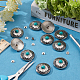 10Pcs 1-Hole Alloy & Turquoise Buttons(FIND-GF0003-47)-5