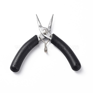 Steel Jewelry Pliers, Needle Nose Plier, Black, 9x9.9x1.3cm(TOOL-C010-05)