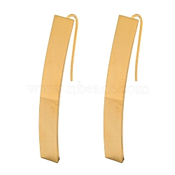 Vacuum Plating 202 Stainless Steel Hoop Earring, with 304 Stainless Steel Pins, Rectangle, Golden, 46x6mm(EJEW-H003-25G)