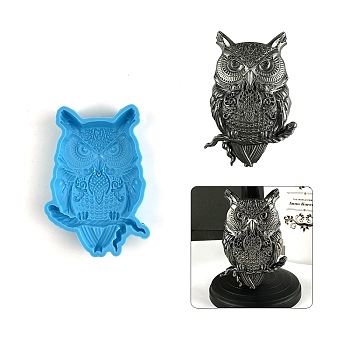 DIY Eagle Display Decoration Silicone Molds, Resin Casting Molds, For UV Resin, Epoxy Resin Jewelry Making, Deep Sky Blue, 125x85x20mm