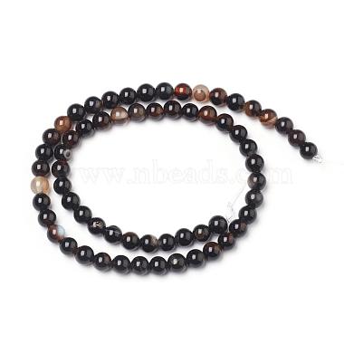 Chapelets de perles perles en agate noire naturelle(X-G-L555-04-8mm)-3