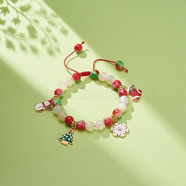 bracelet à breloques arbre de Noël(BJEW-JB08663)-2