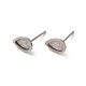 Boucles d'oreilles à tige en acier inoxydable anti-ternissement en forme de larme 304(STAS-H193-03P)-1