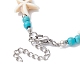 Synthetic Turquoise Starfish Beaded Bracelets for Women(BJEW-TA00386)-4