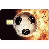 PVC Plastic Waterproof Card Stickers, Self-adhesion Card Skin for Bank Card Decor, Rectangle, Football, 186.3x137.3mm(DIY-WH0432-162)