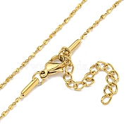 304 Stainless Steel Serpentine Chain Necklaces, Real 18K Gold Plated, 17.60x0.05 inch(44.7x0.13cm)(NJEW-R266-07G)