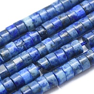 Natural Lapis Lazuli Beads Strands, Flat Round/Disc, 4x2mm, Hole: 0.7mm, about 167pcs/strand, 15.35 inch(39cm)(G-A177-01L-14)