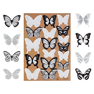 CHGCRAFT PVC Wall Stickers, with Glue Stickers, for Home Living Room Bedroom Decoration, 3D Butterfly, Colorful, Butterfly: 3.7~6.7x5~7.5cm, 18pcs/set(DIY-CA0002-34)