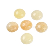 Natural Yellow Jade Cabochons, Half Round, 18x6~8mm(G-T020-18mm-32)