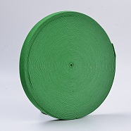 Colored Flat Elastic Rubber Band, Webbing Garment Sewing Accessories, Green, 25mm, about 43.74 yards(40m)/roll(EC-WH0002-25)