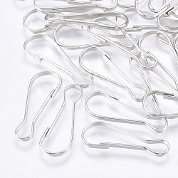 Iron Keychain Clasp Findings, Snap Clasps, Nickel Free, Platinum, 23.5x8x1.5mm(X-IFIN-T007-14P-NF)