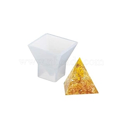 DIY Silicone Molds, Resin Casting Molds, For UV Resin, Epoxy Resin Jewelry Making, For Resin & Dried Flower Jewelry Making, Trapezoid, White, 34x34x33mm(AJEW-F030-01-30x30mm)