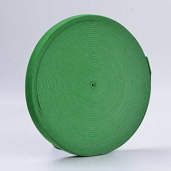 Colored Flat Elastic Rubber Band, Webbing Garment Sewing Accessories, Green, 25mm, about 43.74 yards(40m)/roll