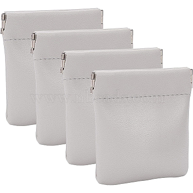 Light Grey Imitation Leather Wallets