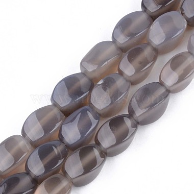 Twist Grey Agate Beads