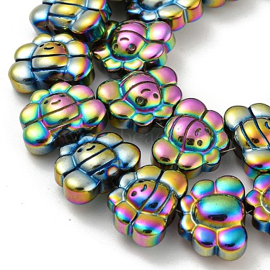 Electroplated Synthetic Non-magnetic Hematite Beads Strands(G-Z032-D02-05A)-3